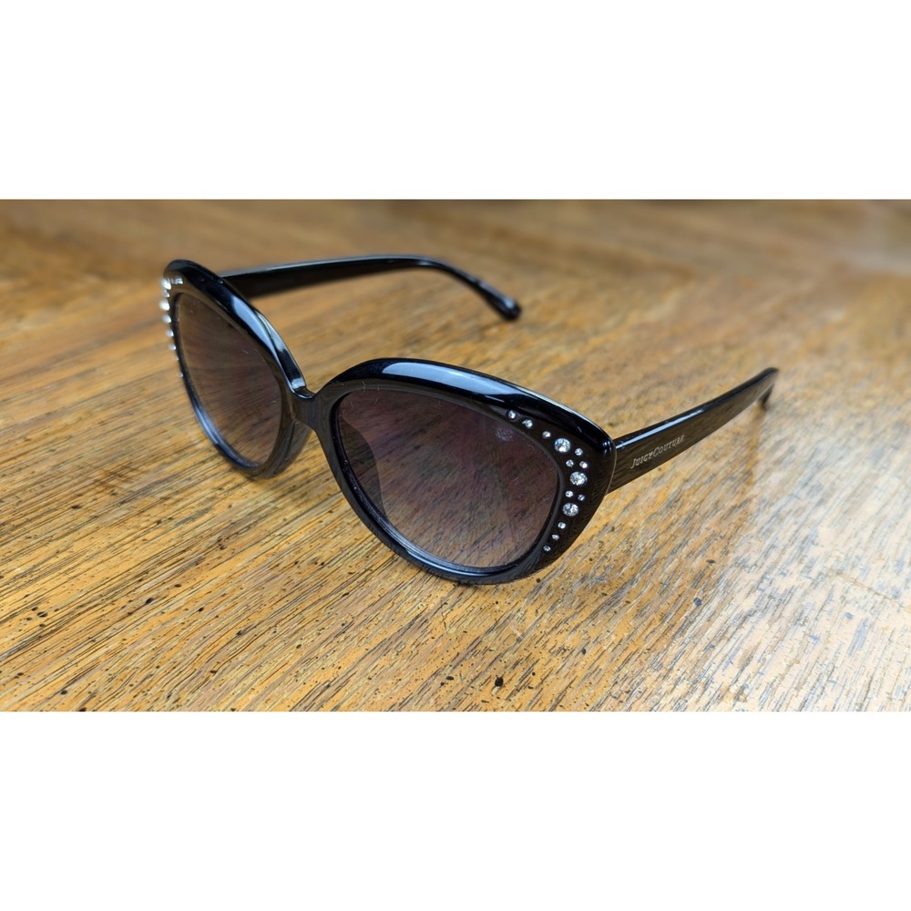 Juicy Couture Women's Cat Eye Sunglasses Black Rhinestone